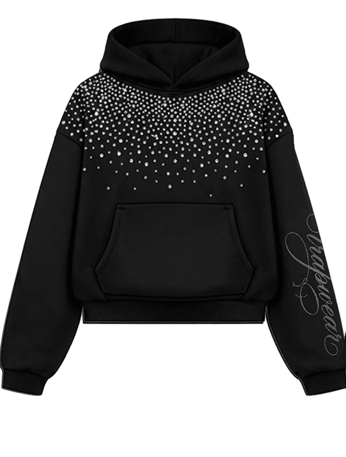 STARSTUDDED OVERSIZED HOODIE (BLACK)